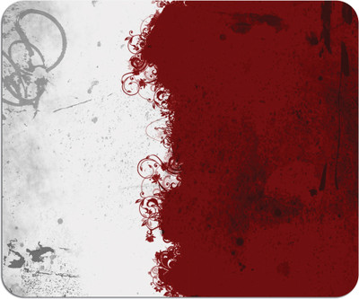 Let's Freeze White & Red Texture Mousepad(White, Red)