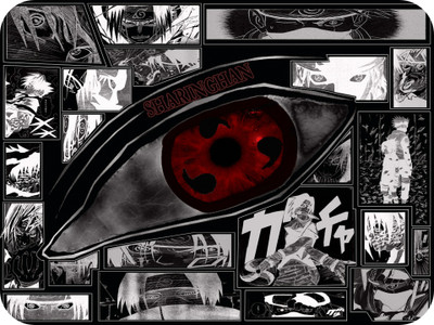 MU sharingan Anime Printed Rubber Base with Anti Skid Smooth Surface Mouse pad Non Slip Base Mousepad(Multicolor)