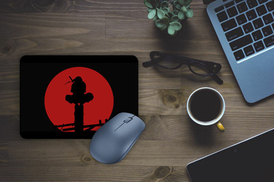 RAWAT TRADERS Anime Mousepad Black Designs which makes your computer good looking FKMP00280 Non Slip Base Mousepad(Silver)