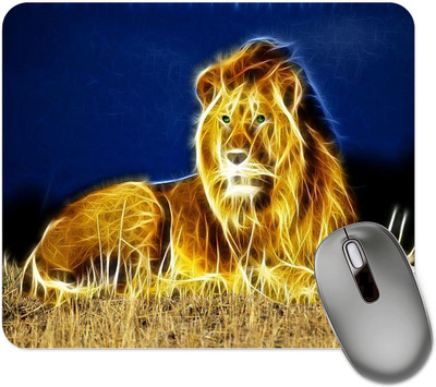 dk printing LION FIRE SUPER Printed Mouse Pad Mousepad(Black)