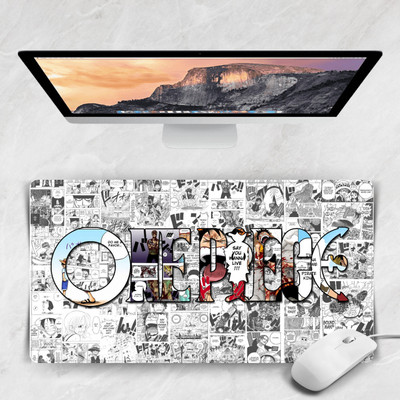 Replix Large Anime Printed Mousepad with Smooth Mouse Control Mouse Pad for Laptop Mousepad(One Piece - 2)