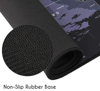 KDG TREADS WOLD MAP MAT Non Slip Base Dual Sided Mousepad(Multicolor)