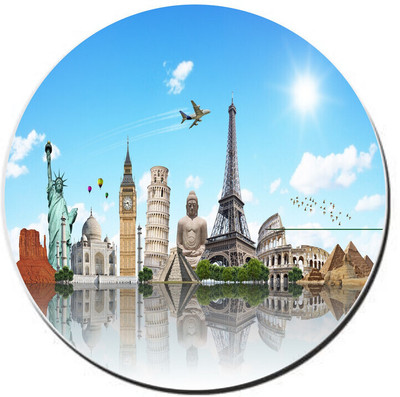 SRENTERPRISES seven wonder Printed Round mouse pad, For Home, Office, Gaming. Non Slip Base Dual Sided Mousepad(Multicolor)