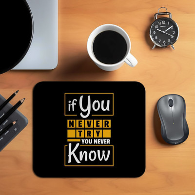 Maruti Enterprise Inspiring mouse pad with motivational quote for office and gaming. Non Slip Base Mousepad(Multicolor)