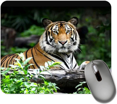 dk printing Tiger Rockstar Printed Mouse Pad Non Slip Base Mousepad(Black)