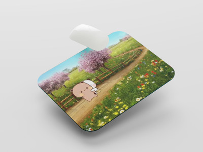 UNIARAWALAS Non-Slip Brain ,DUDU BUBU Cartoon MPM-136 Non Slip Base Mousepad(Black)