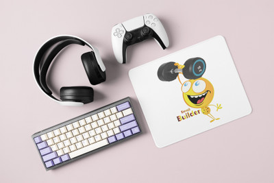 Rushaan Gym Freck Emoji- Emoji Printed Mousepad For Emoji Lovers Mousepad(White)