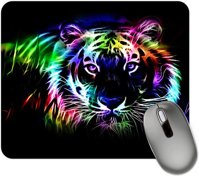 dk printing 786 Multicolor Tiger Printed Mouse Pad Mousepad(Black)