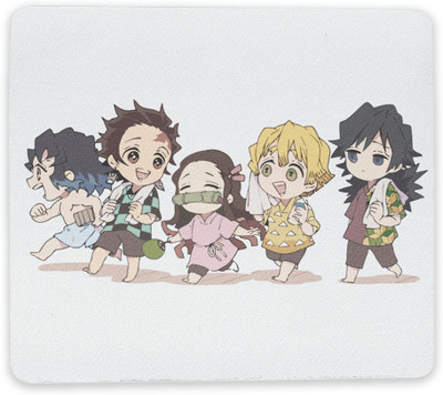 NarayaniCollectionss Cute Anime Pattern Printed Printed Mouse Pad Mousepad(White)