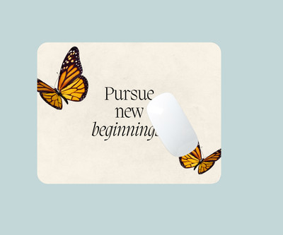CHAAPO Inspirational Butterfly Mousepad – Non-Slip & Waterproof Non Slip Base Mousepad(Multicolor)