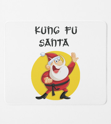 NarayaniCollectionss Kung Fu Santa : Crafted Mouse Pad by Best Gift For Office Secret Santa Mousepad(White)