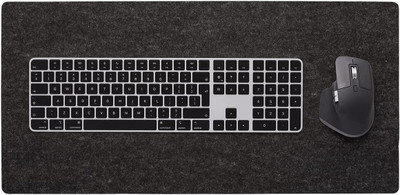 TIERNO Mouse pad & Desk Pad - Gaming Mouse desk Pad For Men And Women (75x30 cm) Non Slip Base Dual Sided Mousepad(Dark Grey)