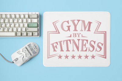 MiTrends Gym By Fitness, (BG Pink) - Printed Mousepad (20cm x 18cm) Mousepad(White)