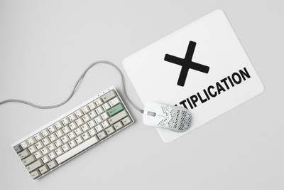 Rushaan Multiplication- Printed Mousepads For Mathematics Lovers(20cm x 18cm) Mousepad(White)