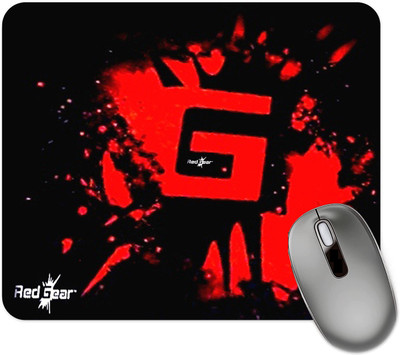 dk printing RED GEAR MOUSE PAD FOR COMPUTER , LAPTOP VERY NICE PAD Mousepad(Black)