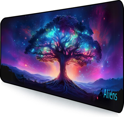 Aliens Extended Gaming Mouse Pad, Non-Slip Base, Water-Repellent, Smooth Surface Non Slip Base Mousepad(Blue)