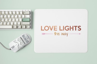 Tulip Art Love Lights The Way -Valentines Themed Printed Mousepad (20cmx18cm) Mousepad(White)