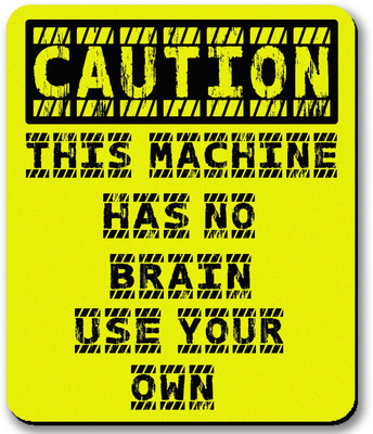 Get Fatang Use Your Own Brain Non Slip Base Mousepad(Yellow)