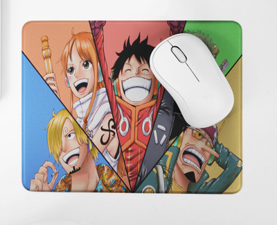 S Creation One Piece Characters Anime Printed Mouse Pad - 18x22 cm Mousepad(Multicolor)