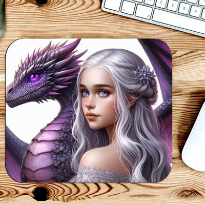 Gfylo Mother of The Dragon Printed Mouse pad Smooth Surface and anti-Slip Non Slip Base Mousepad(Multicolor)