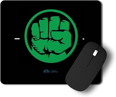 Tee Mafia Hulk 223_mp Non Slip Base Dual Sided Mousepad(Black, Green)
