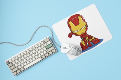 Rushaan Iron man posing - Printed animated Mousepad for animation lovers Mousepad(White)