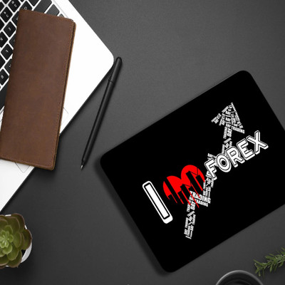 Inkaura Premium Printed I LOVE FOREX 3mm Thickness Nonslip Base Mousepad for Day Traders Non Slip Base Mousepad(Multicolor)