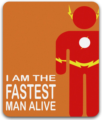 Get Fatang Fastest Man Alive Non Slip Base Mousepad(Multicolor)