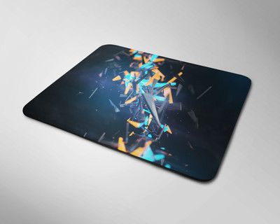 Clapcart Abstract Design Print Non Slip Base Mousepad(Multicolor)