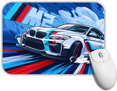 GROOFIEZ M5 Racing Mouse Pad Non-Slip Rubber Base for PC Laptop (9x7 inch) Non Slip Base Mousepad(Black)