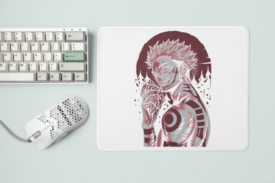 Rushaan Jujutsu Kaisen - Printed animated Mousepad for animation lovers Mousepad(White)