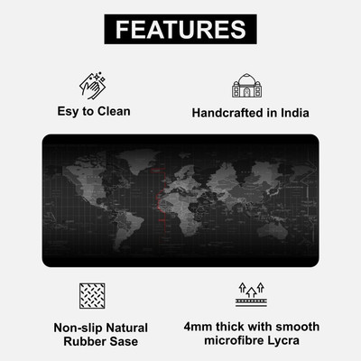 SKINFACTORY Mouse Pad Anti-Slip Waterproof And Washable 11 X 23 Laptop PC and Gaming SF94 Non Slip Base Mousepad(Multicolor)