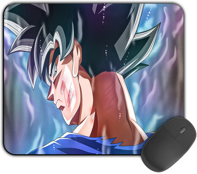 Kirmada Printed Designer Mouse Pad Ultra Instinct Goku Face Dragon Ball Z Non Slip Base Mousepad(Multicolor)