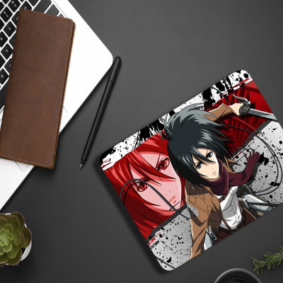 Inkaura Attack On Titan Mikasa Ackerman Anime – 9x7 inches Mousepad for Gaming Non Slip Base Mousepad(Multicolor)