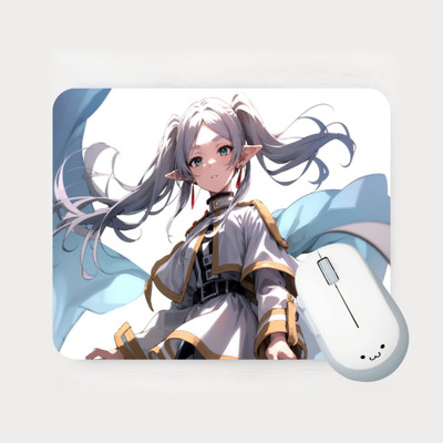 S Creation anime printed mousepad for otaku for laptop, gaming pc-model3 Non Slip Base Mousepad(White)