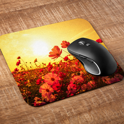 Printile MOUSE PAD 0.70 Non Slip Base Mousepad(Yellow&Red)