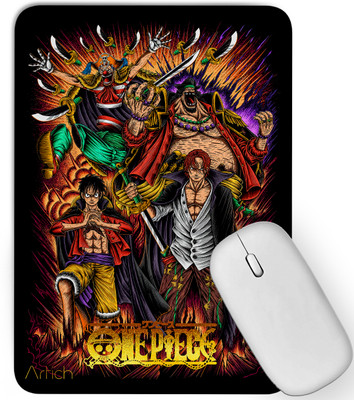 Artich Designer Gaming Pad Office Laptop/Computer Soft Non-Slip Rubber Base Non Slip Base Dual Sided Mousepad(One Piece Worst Generation Emperors)