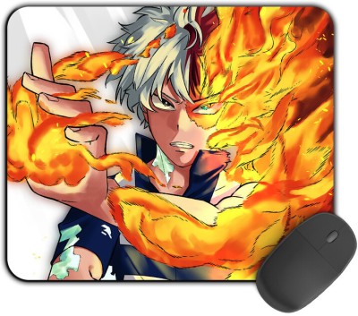 Kirmada Printed Design Mouse Pad Shoto Art Non-Slip My Hero Acadamia Mousepad(Multicolor)