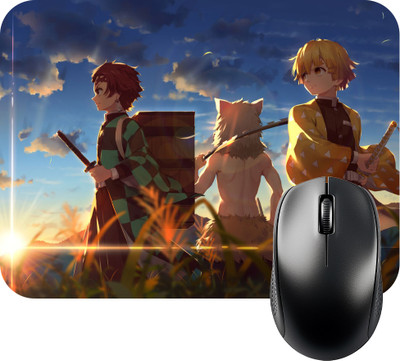 FINIXSTORE Anime Printed Mouse Pad (9 inch x 7 inch) - Demon Slayer Corps Printed Non Slip Base Mousepad(Multicolor)