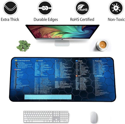 Chhogli Large Rubber Base Mice Smooth Cloth Desk Mat, Large Gaming Mouse Pad Mousepad(Blue)