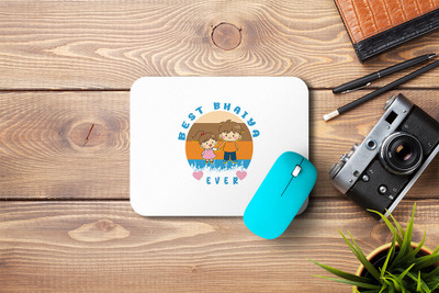 MOTIVATE BOX Non Slip Rubber Base Mousepad (23x18)cm printed design on Best Bhaiya Ever Non Slip Base Mousepad(Multicolor)