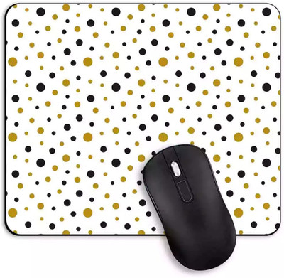 inshreys Premium Quality | Elegance Design For Pc & Laptops | Gaming Non Slip Base Mousepad(White Dotted Pattern)