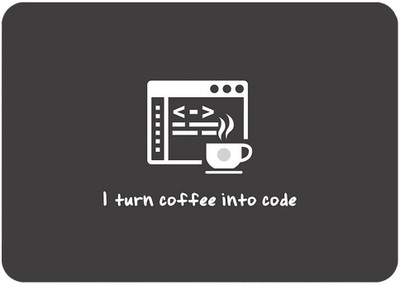 Artefact I turn Coffee into code Mouse Pad FKMP00234 Mousepad(Black)