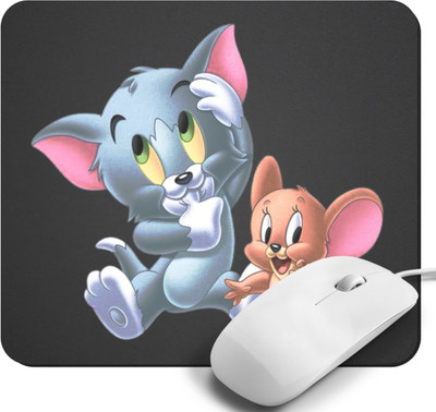 Printile TOM AND JERRY MOUSE PAD Non Slip Base Mousepad(Multicolor)
