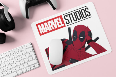 Rushaan Deadpool sleeping - Printed animated Mousepad for animation lovers Mousepad(White)
