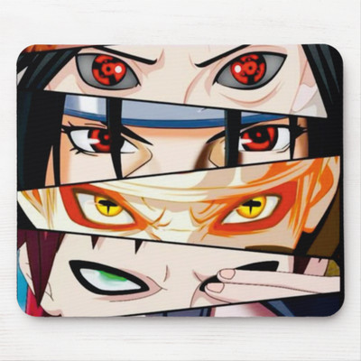 harshitaecom Epic Anime Eyes Mouse Pad – Elevate Your Gaming & Work Setup! Non Slip Base Mousepad(Black)