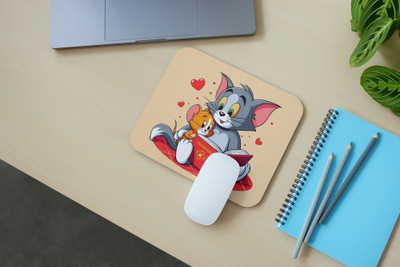 Zipcartz Tom and Jerry Funniest Moments Printed Mouse Pad | High-Quality PC Accessory Non Slip Base Mousepad(Multicolor)