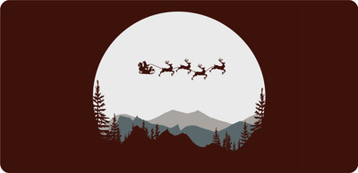 Foxrey Extended Non-Slip Base Non Slip Base Mousepad(Brown Santa Clause)