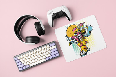 Rushaan Golden dress- Printed animated Mousepad for animation lovers Mousepad(White)