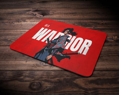 Authentic Warrior Printed Mouse Pad,Smooth Mouse Control for Laptop & computer (9x7inch) Non Slip Base Mousepad(Blue)